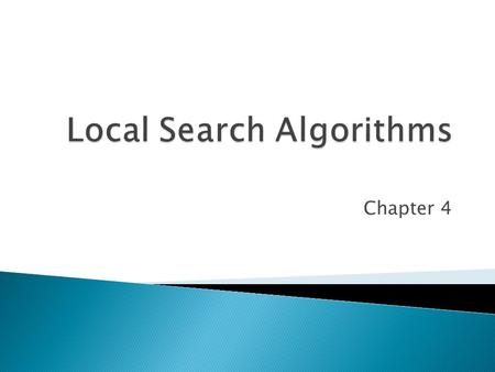 Local Search Algorithms