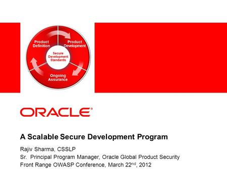 A Scalable Secure Development Program