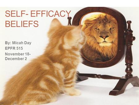 Self- Efficacy Beliefs