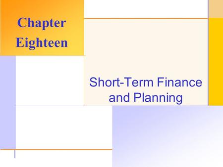 Chapter Outline Tracing Cash and Net Working Capital