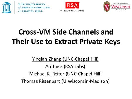 Cross-VM Side Channels and Their Use to Extract Private Keys