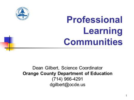 Professional Learning Communities