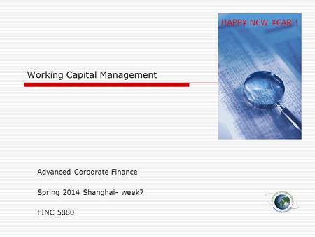 Working Capital Management