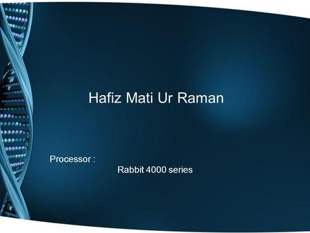 Processor : Rabbit 4000 series