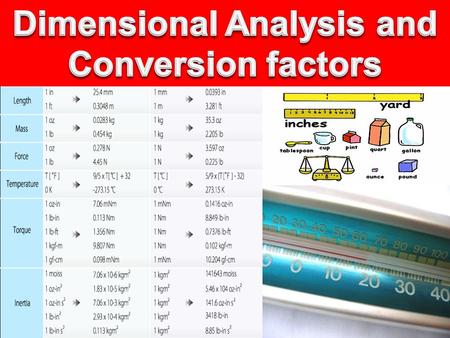 Any quantity we measure,( length, mass, volume… ) a number and unit consists of a number and unit If we are given a quantity in one type of unit, and.