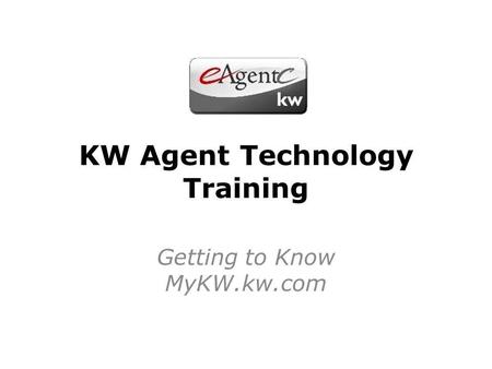 KW Agent Technology Training