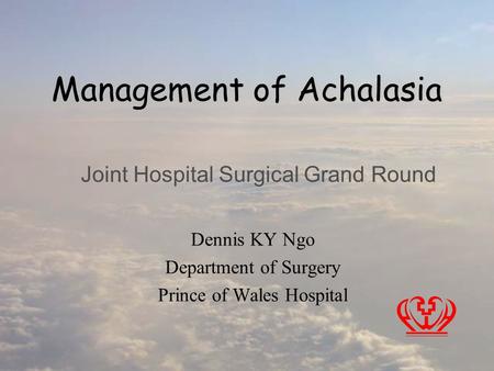 Management of Achalasia