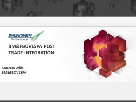 BM&FBOVESPA POST TRADE INTEGRATION