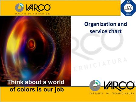 Organization and service chart Think about a world of colors is our job.