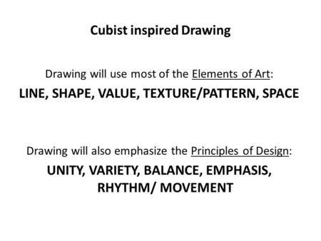 Cubist inspired Drawing