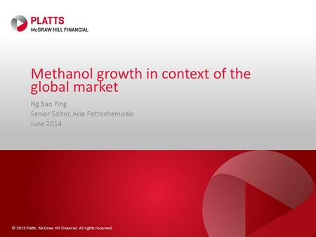 Methanol growth in context of the global market