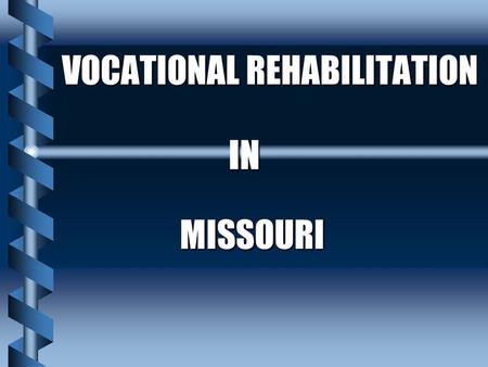 VOCATIONAL REHABILITATION