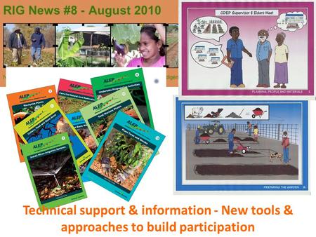 Technical support & information - New tools & approaches to build participation.