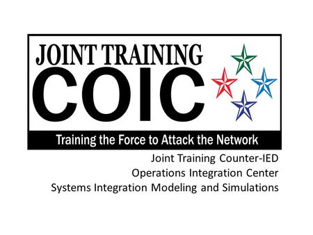 Joint Training Counter-IED