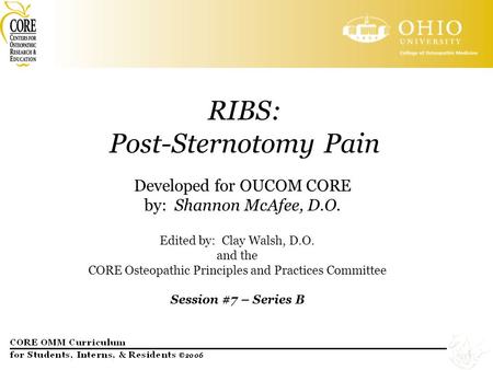 RIBS: Post-Sternotomy Pain