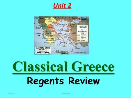 Classical Greece Regents Review