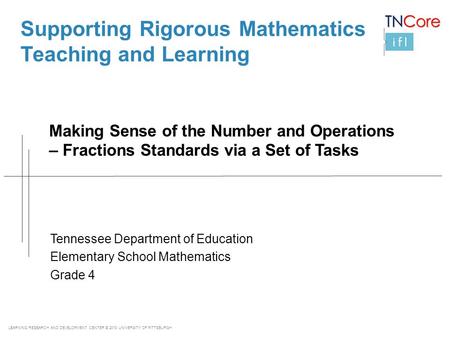 Supporting Rigorous Mathematics Teaching and Learning