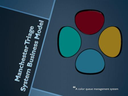  A color queue management system. Customer Segments Large Health Institutions. Hospital chains, health organizations, management groups. Medical Clinics.