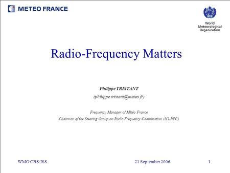 Radio-Frequency Matters