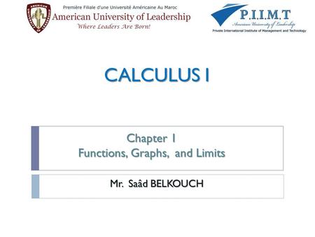 Functions, Graphs, and Limits