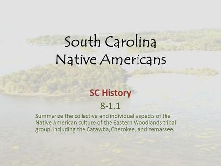 South Carolina Native Americans