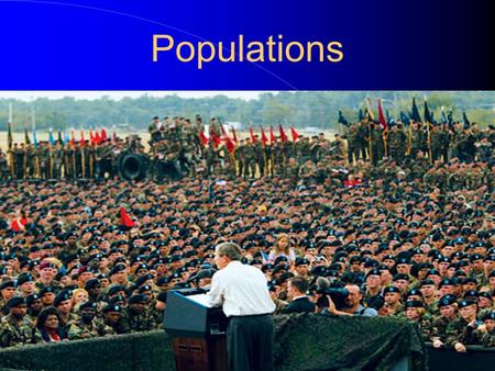 Populations.