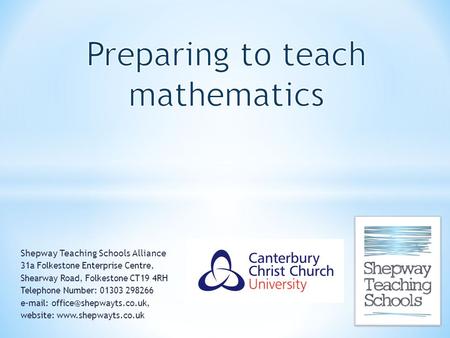 Preparing to teach mathematics