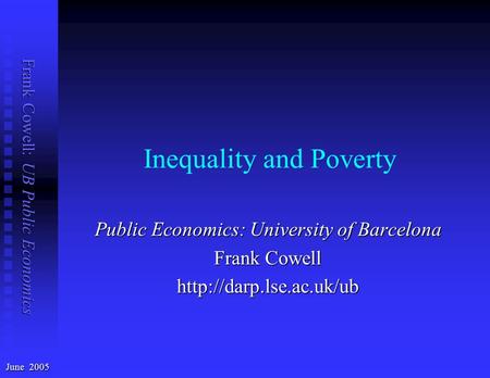 Inequality and Poverty