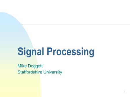 Mike Doggett Staffordshire University