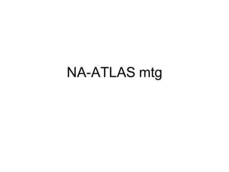 NA-ATLAS mtg. Experience from the Tevatron – Chlebana FNAL.