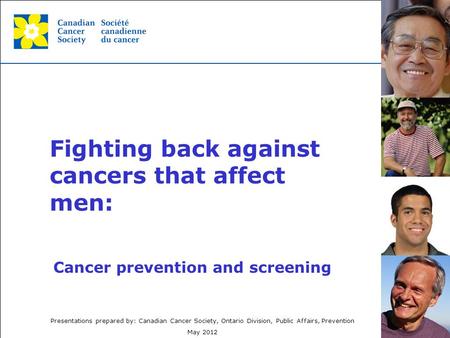 Fighting back against cancers that affect men: