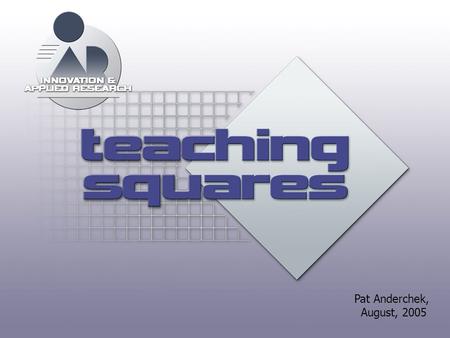 Pat Anderchek, August, 2005. 4 - Faculty 3 - Reciprocal classroom visits 2 - Parties 1 - Conversation about teaching 0 - Evaluation! Program Description.