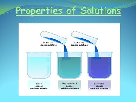 Properties of Solutions