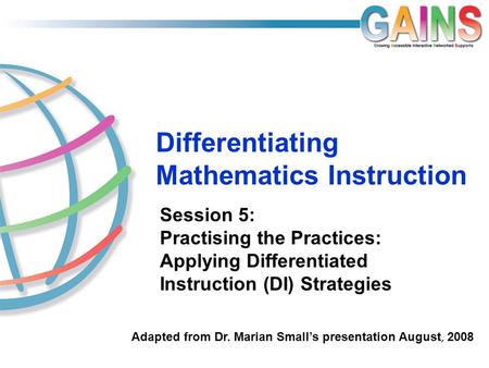 Differentiating Mathematics Instruction