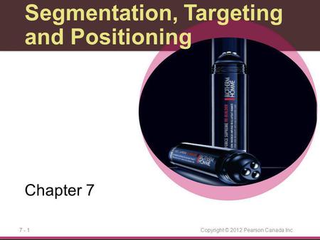 Segmentation, Targeting and Positioning