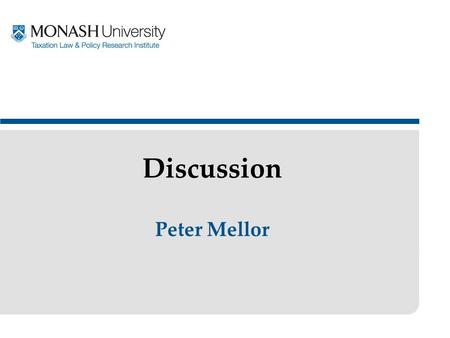 Peter Mellor Discussion. 2 Federal/State Finance Defining spending roles and responsibilities Type of taxes Revenue amount Allocation of taxes between.