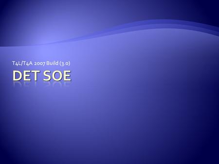 T4L/T4A 2007 Build (3.0). WindowsApple OSWindows XP SP2Mac OS-X 10.4.6 Office SuiteMicrosoft Office 2003 Professional Enterprise Word, Excel, Powerpoint,