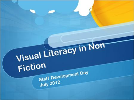 Visual Literacy in Non Fiction