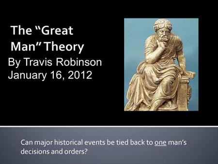 By Travis Robinson January 16, 2012Text. Read the following slides as I go through and answer the following question Directions.