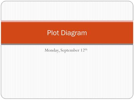 Plot Diagram Monday, September 12th.