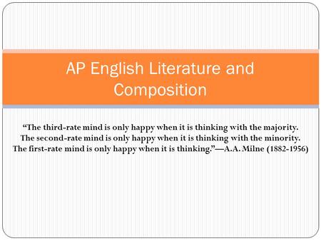 AP English Literature and Composition