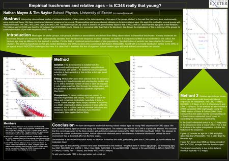 Empirical Isochrones and relative ages – is IC348 really that young? Abstract Abstract Interpreting observational studies of rotational evolution of stars.