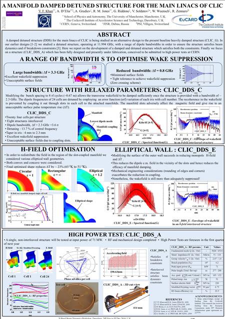 ABSTRACT A damped detuned structure (DDS) for the main linacs of CLIC is being studied as an alternative design to the present baseline heavily damped.