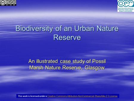 Biodiversity of an Urban Nature Reserve