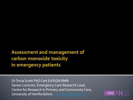 Dr Tricia Scott PhD Cert Ed RGN RMN