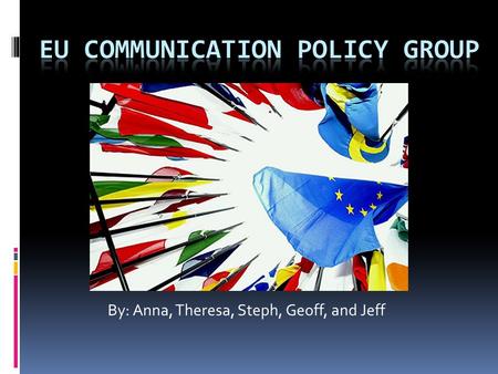 By: Anna, Theresa, Steph, Geoff, and Jeff. Italy: the Threat to Media Pluralism  Duopoly: RAI and Mediaset  85 - 90% audience share  Media consolidation.