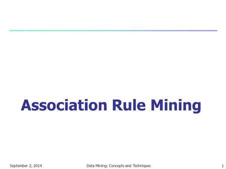 Association Rule Mining