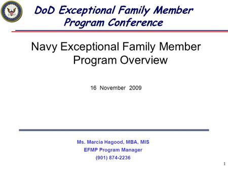 DoD Exceptional Family Member Program Conference