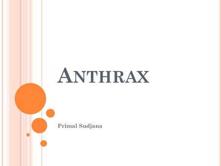 A NTHRAX Primal Sudjana. Center for Food Security and Public Health, Iowa State University, 2008 20,000-100,000 cases estimated globally/year