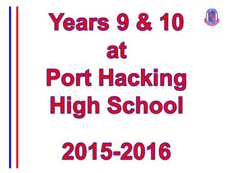 As from 1st January 2010 it has been compulsory, by NSW law, that all students complete Yr 10 and until the age of 17… Remain at school or be registered.